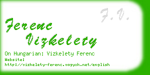 ferenc vizkelety business card